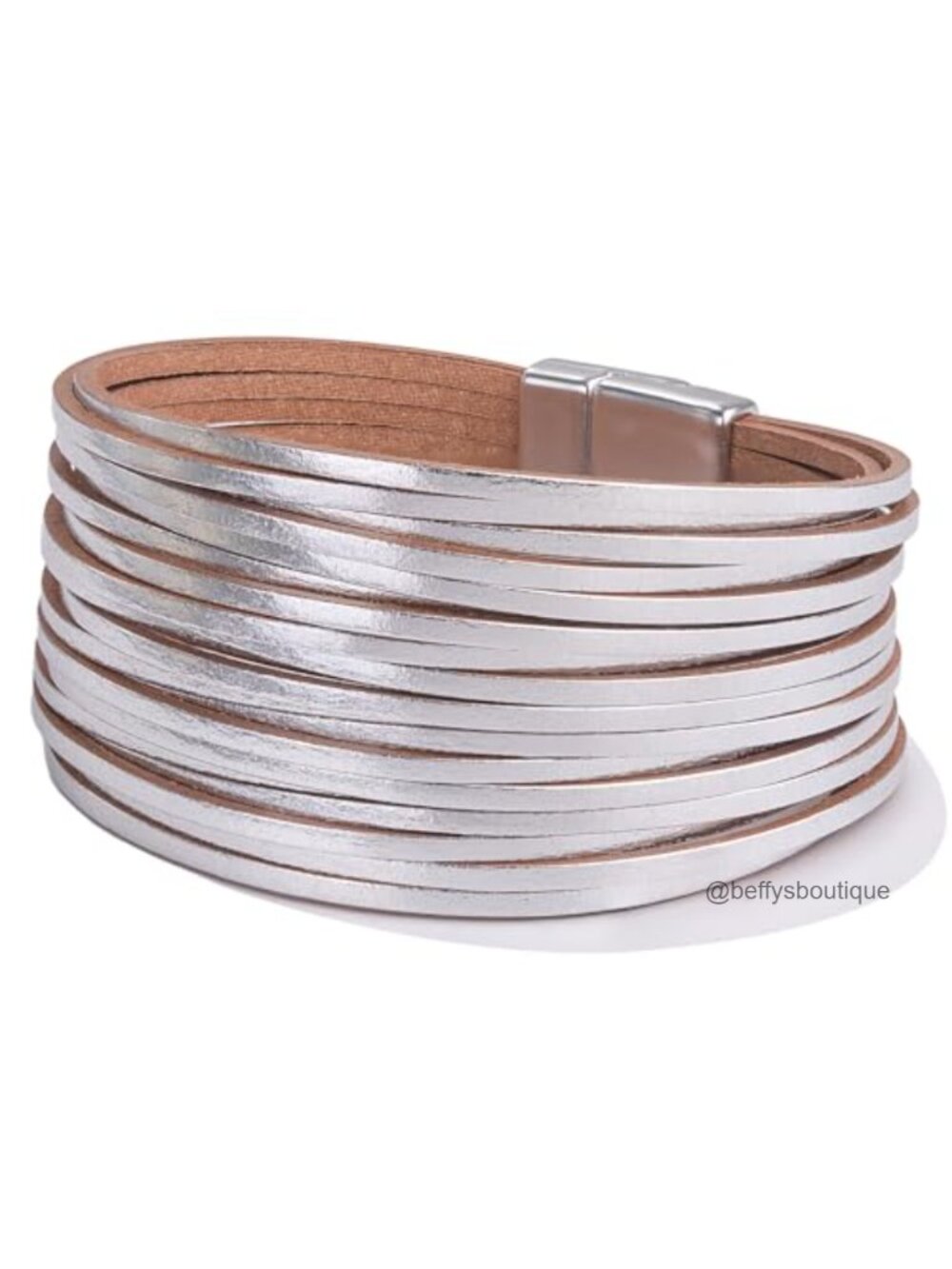 Boho Chunky Leather Wrap Bracelet Layered Cuff Stackable